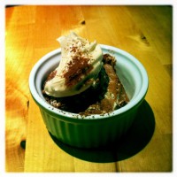 Dark chocolate mousse with Bailey's cream